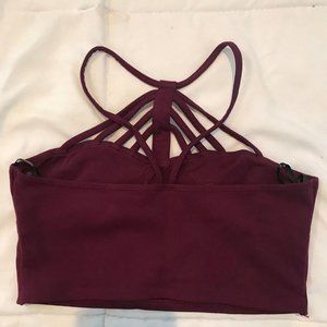 Burgundy Halter Crop Top
